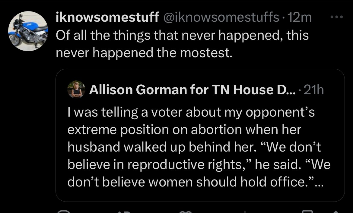 Random guy denying my lived experience is on brand