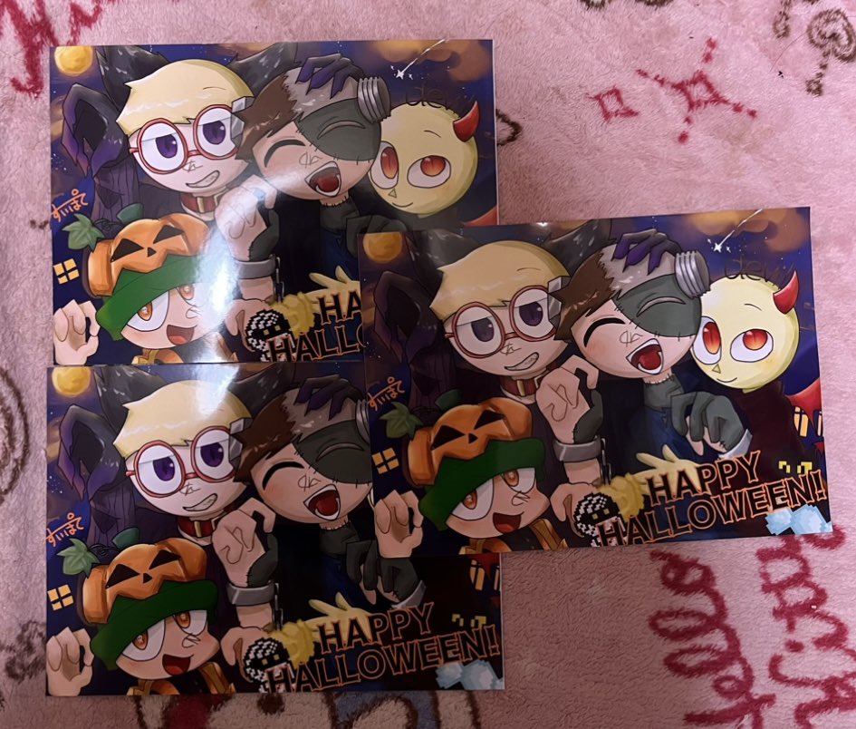 すいーとぽてとさんが、ハロウィンのネップリやっていたので…印刷してきました！可愛すぎて3枚もしてきました！
もう一枚ありますが…秘密のネップリなので非公開です⚠️