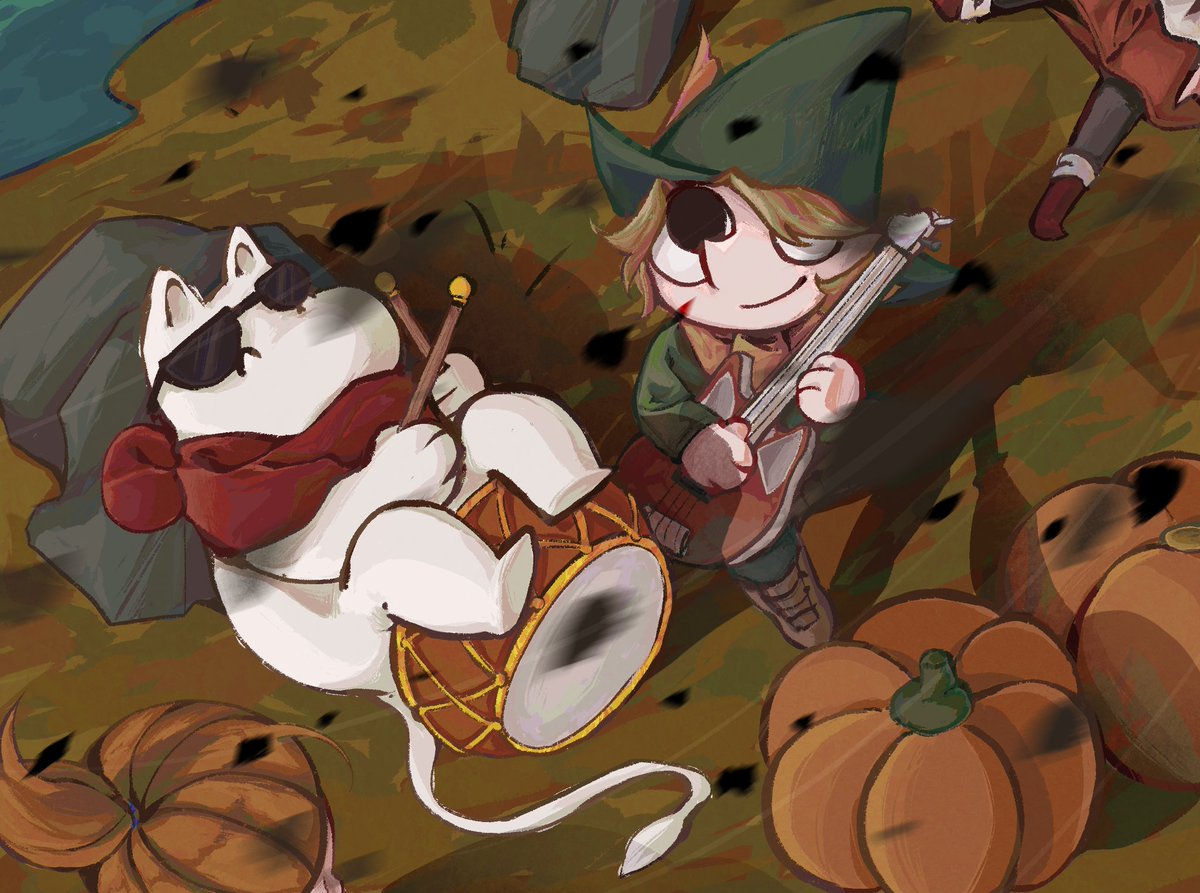 Sodiumhydroxi18's tweet photo. #Moomin 
#moominvalley 
#snufkin 
Halloween in moominvalley :3 https://t.co/x6VKe2bbBd