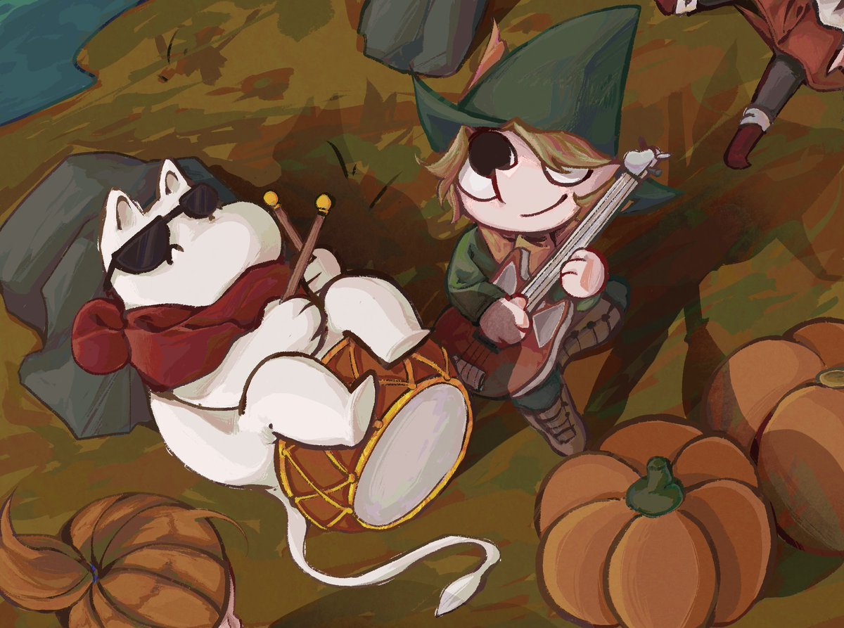 Sodiumhydroxi18's tweet photo. #Moomin 
#moominvalley 
#snufkin 
Halloween in moominvalley :3 https://t.co/x6VKe2bbBd
