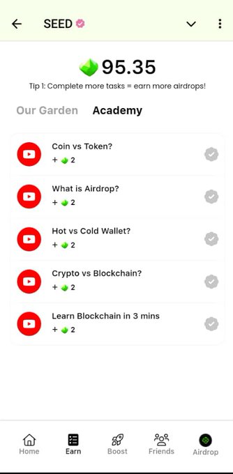 Airdroptrex's tweet photo. 📢#SEED Academy Code

• Learn Blockchain in 3 mins
📎Blockchain
•Crypto vs Blockchain?
📎Cryptocurrency
•Hot vs Cold Wallet?
📎 Wallet
•What is Airdrop?
📎Airdrop 
•Coin vs Token?
📎Tokens

🔗Login SEED 
https://t.co/KrNSt4IoXf https://t.co/8WDrjONZnm