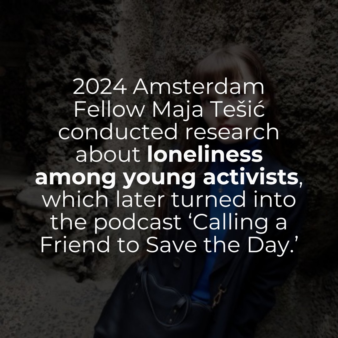How do young people navigate modern challenges? 🌍 2024 Amsterdam Fellow Maja Tešić explored this in her research paper on youth, loneliness, and political consciousness. Read the paper and listen to her podcast, 'Calling a Friend to Save the Day: humanityinaction.org/action_project…
