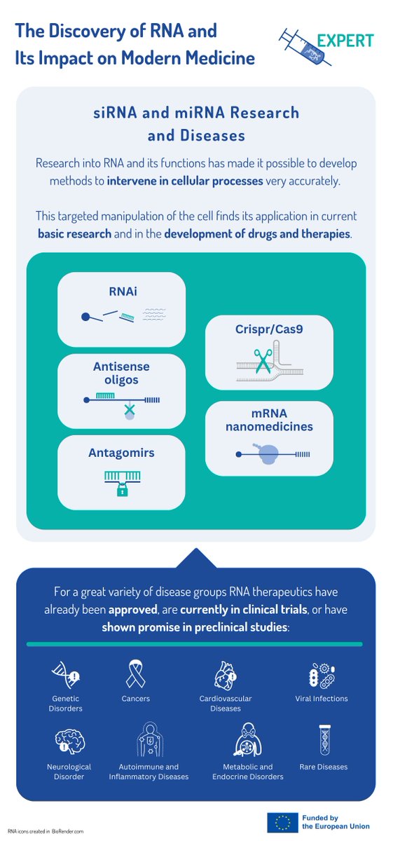 In recent years, researchers worldwide have developed innovative ways to use #RNA #therapeutics to treat a range of serious diseases.

Take a look at our selection below.

#EXPERT is proud to be advancing #mRNA therapeutics for #cancer and #heartdisease!

#nanomedicine