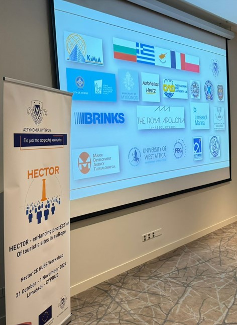 Hector_ISF's tweet image. Curious what we’re up to today? 🤔
We’re kicking off the CE Hubs Workshop in Limassol, Cyprus, hosted by @Cyprus_Police! 🌍 From Oct 31 - Nov 1, we’re working with experts to boost public safety and protect Europe’s tourist sites. 
Stay tuned! 🚀
#HECTORProject #TourismProtection
