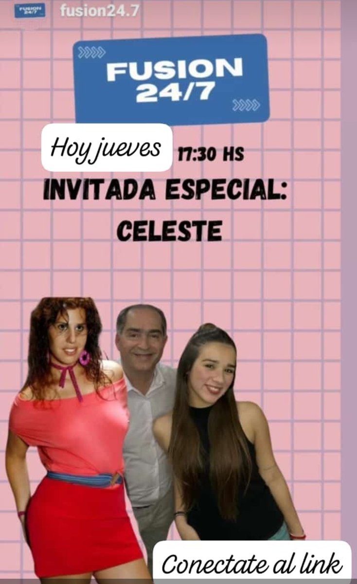 CelDRomero's tweet photo. Hoy Jueves 17.30 hs 
Voy a estar en el programa 
fusión 24.7
Link aquí debajo 
https://t.co/kKi6Qtti3P https://t.co/26OgbBre5l