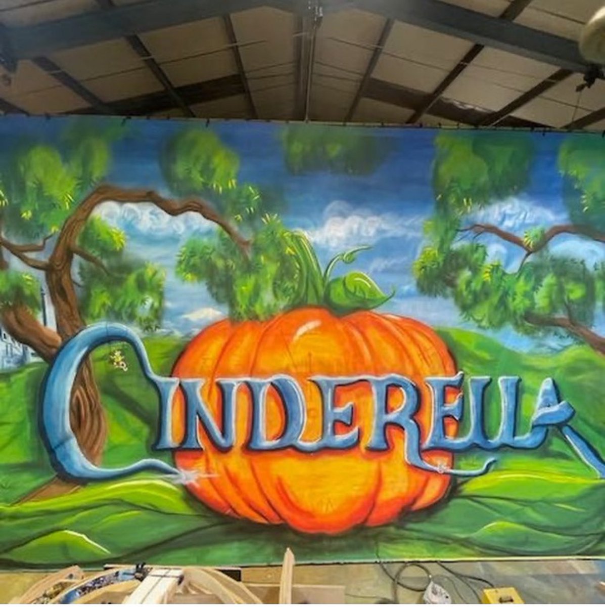 #behindthescenes sneak peak at some of Blackpool’s No.1 #Pantomime Cinderella stage cloths. 6 Dec to 5 Jan. 

Starring Hayley Tamaddon (Fairy Godmother), Steve Royle (Buttons), Jamie Morris (MelodyHard-Up), Tarot Joseph (Harmony Hard-Up), Kitty Harris (Cinderella), Mark Faith (as