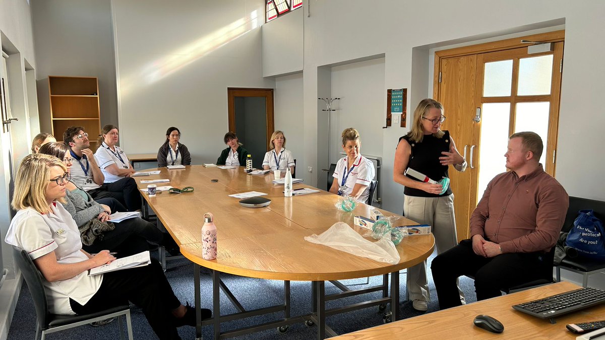 _ClaireCollins_'s tweet photo. Reflecting on a great month of CPD. The SLT dept were delighted to host the CS Physios from Beaumont MND clinic for a MDT inservice. Valuable learning about the benefits of MPV to help us support our patients with communication and swallowing difficulties @ourladyshospice @IMNDA https://t.co/xAalbKThPy