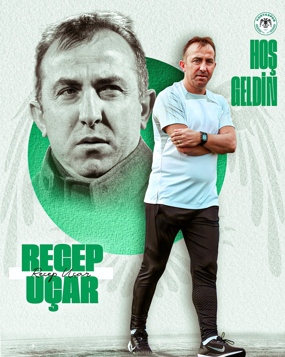 konyaspor's tweet photo. HOŞ GELDİN RECEP UÇAR! 🤝

Kulübümüz, Teknik Direktör Recep Uçar ile 2025-26 sezonu sonuna kadar anlaşma sağlamıştır.

Teknik Direktörümüz Recep Uçar’a Konyaspor’umuzda başarılar dileriz. 💚🤍 https://t.co/55boHK9Ska