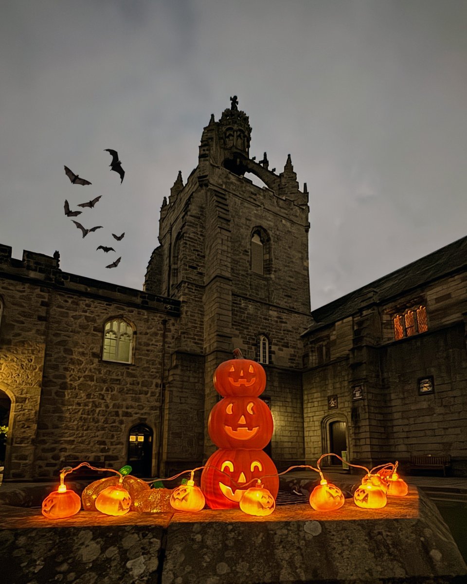 aberdeenuni's tweet image. Campus is looking spooktacular! We had some visitors...did you spot them? Share your favourite pumpkin pics with us! Stay spooky!