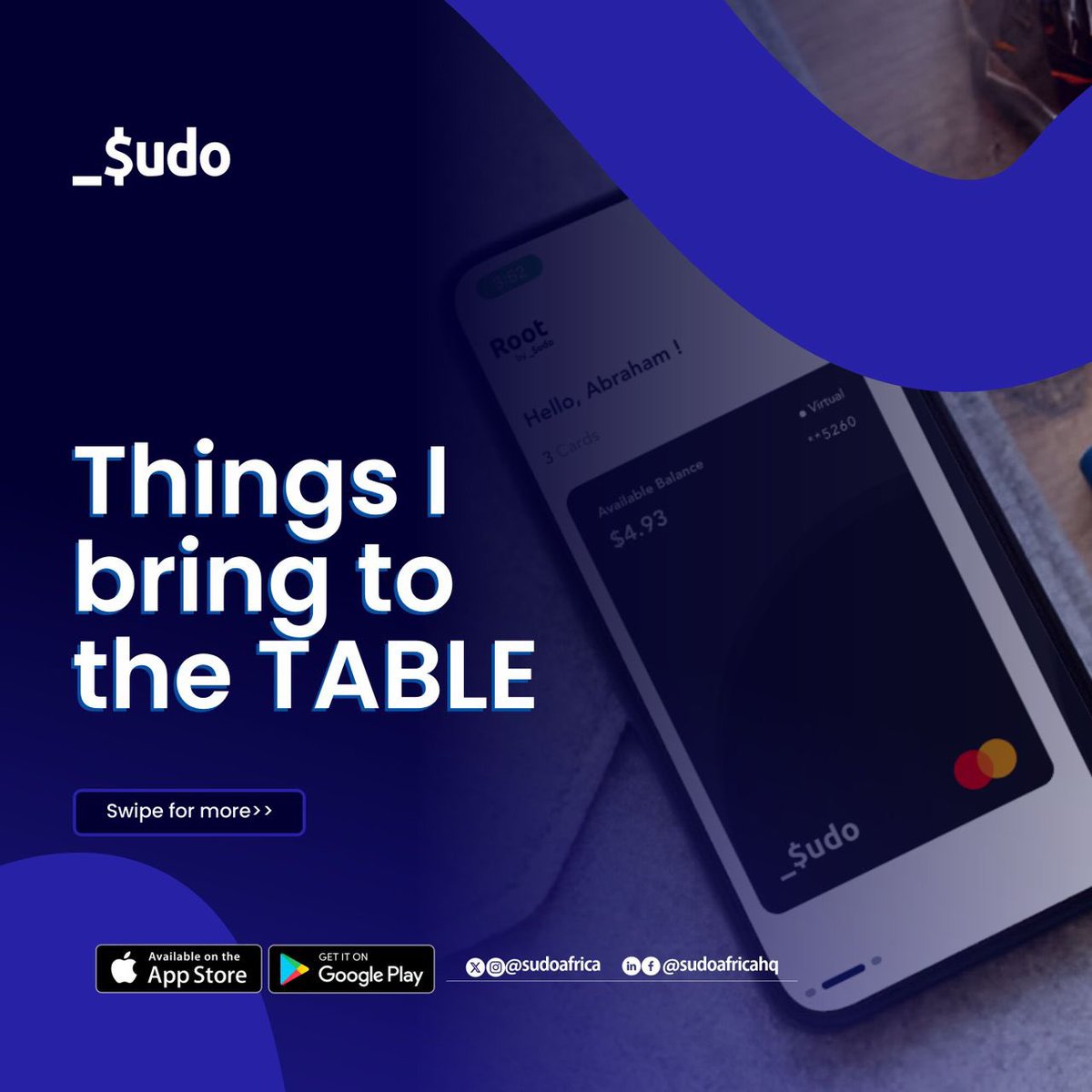 SudoAfrica's tweet photo. Level up your spending game with Root by Sudoโs Dollar Card to enjoy cheap dollar rates, no transaction fees, and full control of your budget.
#rootbysudo #CheapDollarRate #sudoafrica https://t.co/RfnPKHfpVI