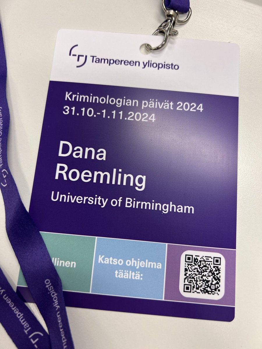 I’m in Tampere joining a criminology conference and telling people about forensic linguistics (in Finnish!) ☺️