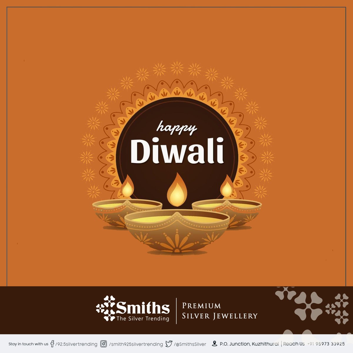SmithsSilver's tweet photo. • Happy Deepavali

Smiths® | ThesSilverTrending™ | PremiumSilverJewellery | #SilverJewellery | #kuzhithurai | #குழித்துறை | #marthandam | #kanyakumari | #கன்னியாகுமரி | #OnThisDay | #Deepavali2024 | #HappyDeepavali https://t.co/NiNhEceoWu