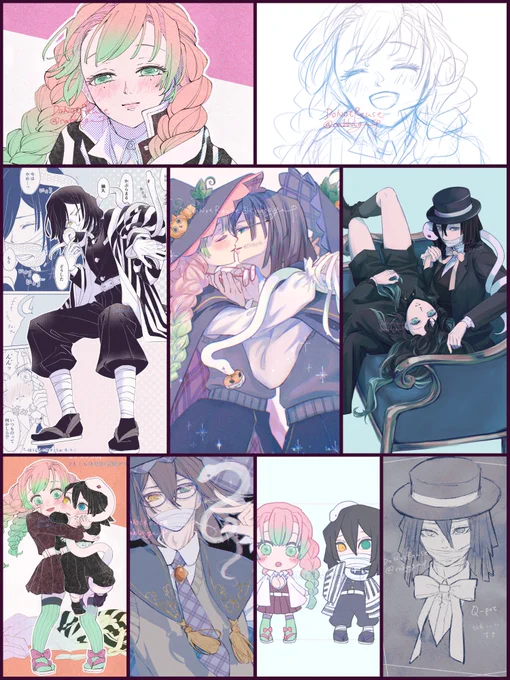 # 今月描いた絵を晒そう
穏やかに気ままにお絵描きできた10月でした🥳気づいたら結構描いてたねぇ。いろんなの描けて楽しかったです!
今月も見てくださってありがとうございました! 