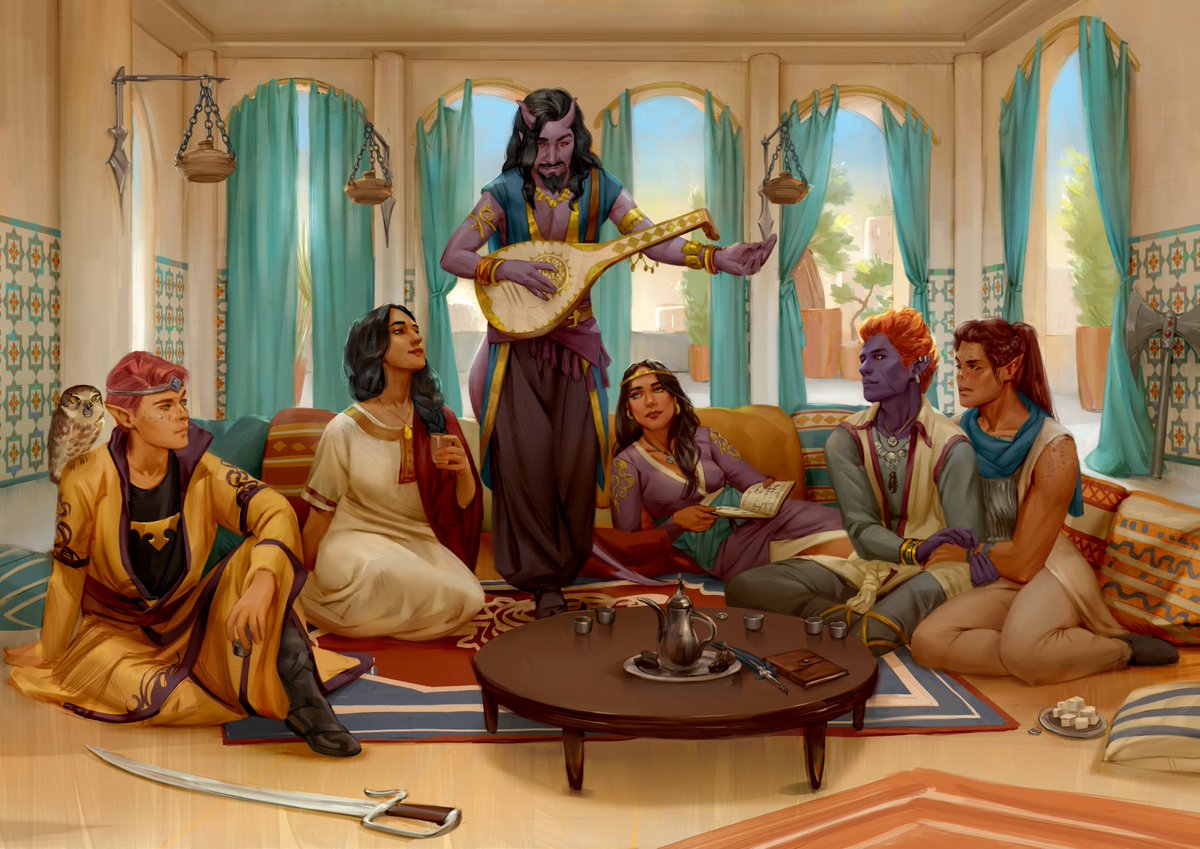 I'm super excited to share this group commission I've recently done! I'm really happy with how it turned out, not gonna lie! #DnDcharacter #TTRPGs