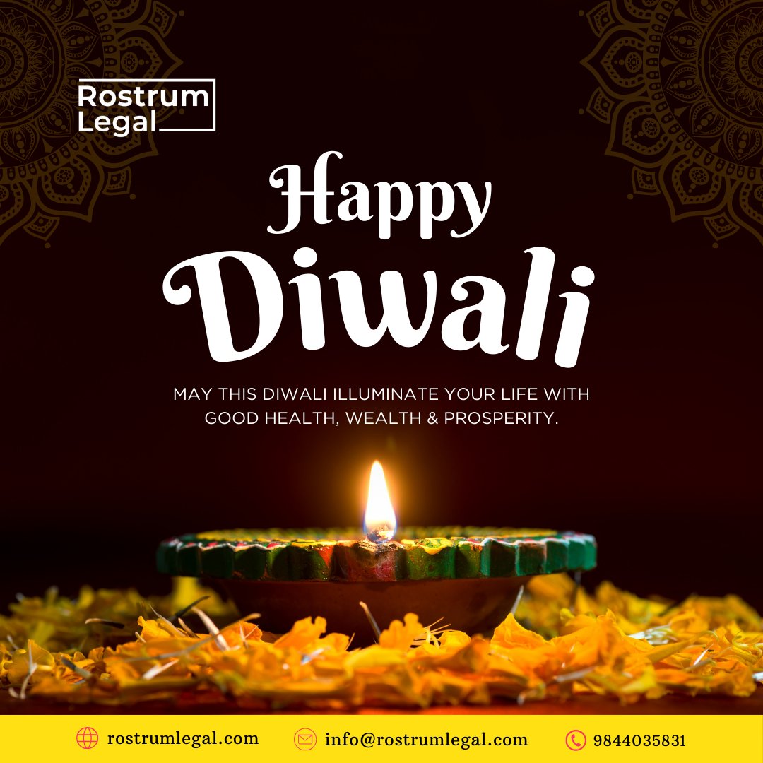 RostrumLegal's tweet photo. Happy Diwali Everyone! 🎇✨ Wishing you all a festival of lights filled with love, joy, and prosperity. May this Diwali bring happiness and success to your life. 🪔💫 🎉🎆 https://t.co/xdiG24PEm9