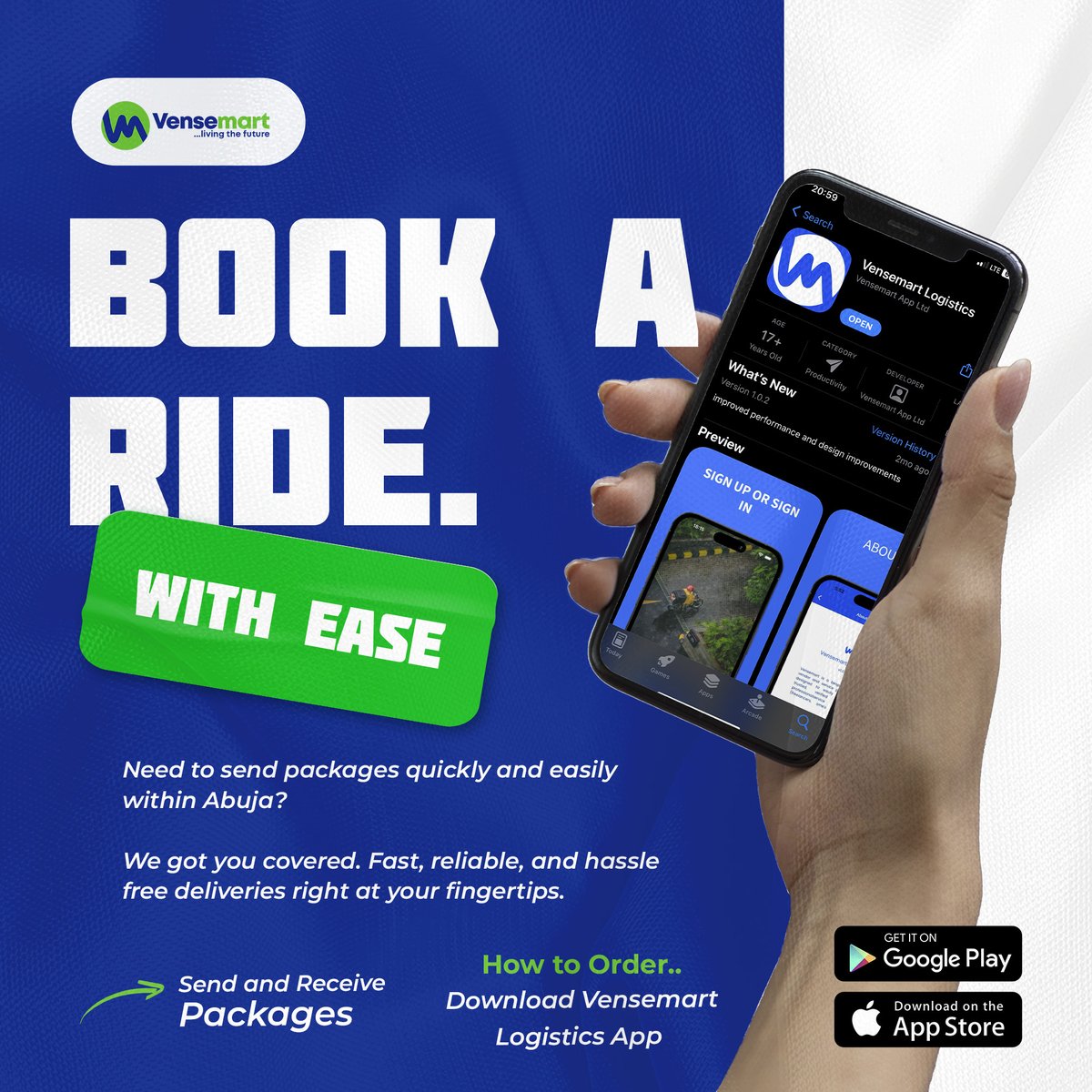 vensemart_app's tweet photo. Book a ride with ease with the Vensemart Logistics App!

Just a few clicks and your package is on the way!

Get our App: https://t.co/ujW0Hu9ybJ

#VensemartLogistics #RideWithEase #BookARide #ConvenientTravel #FastAndReliable #Khabib $ICE #LevelupwithKoyn Fubara #AWUKE Halloween https://t.co/nOs0ueytOm