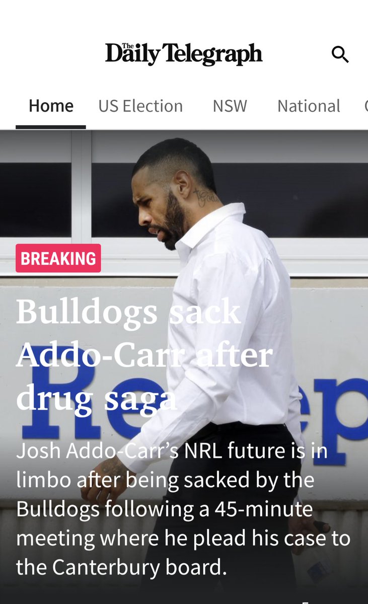 berniecoen's tweet photo. Can't say i'm a surprised ๐ #AddoCarr #Bulldogs #NRL https://t.co/1VIb2FBuG3