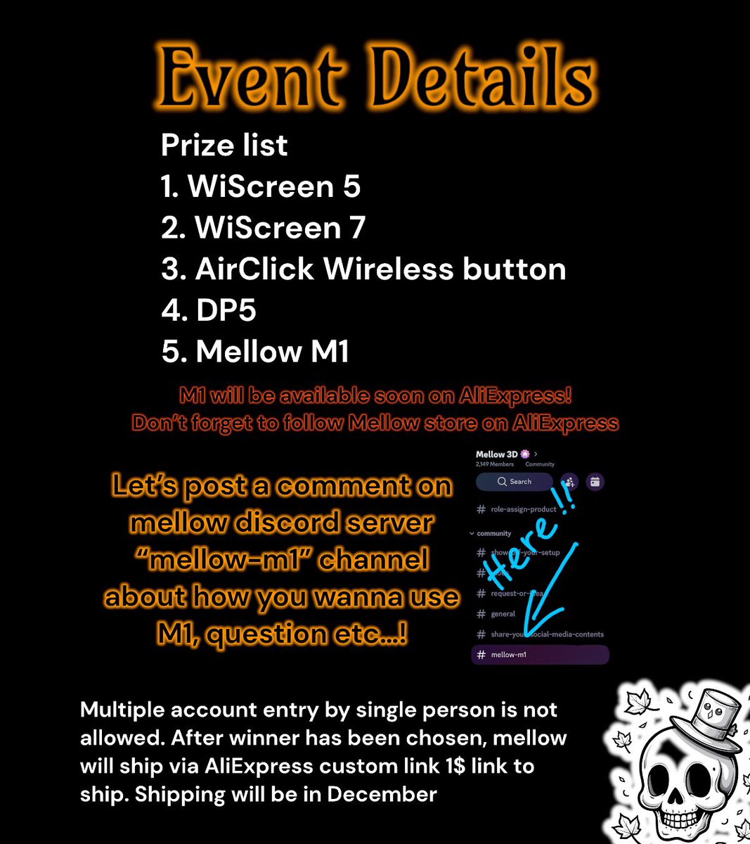 YuTR0N's tweet image. KNOCK KNOCK!👻

Giveaway event cohosted with @3dmellow !

Repost this and Follow 
@3dmellow &amp;amp; @YuTR0N

Please check the description!

🎃Event will end on Nov 30th🎃

AliExpress Store will have a huge sale from Nov 1st-Nov 30th! Don’t miss out!