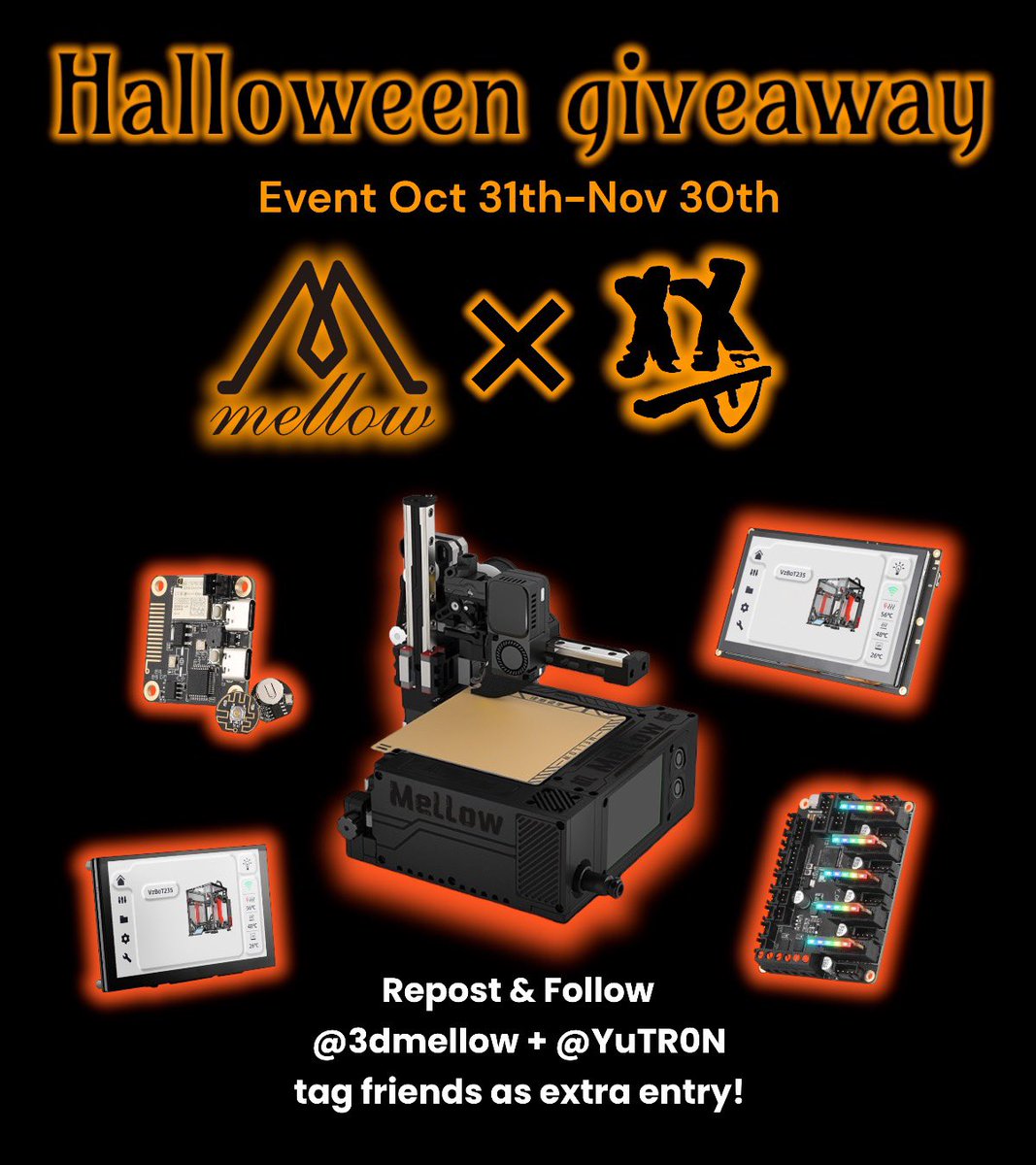 YuTR0N's tweet image. KNOCK KNOCK!👻

Giveaway event cohosted with @3dmellow !

Repost this and Follow 
@3dmellow &amp;amp; @YuTR0N

Please check the description!

🎃Event will end on Nov 30th🎃

AliExpress Store will have a huge sale from Nov 1st-Nov 30th! Don’t miss out!
