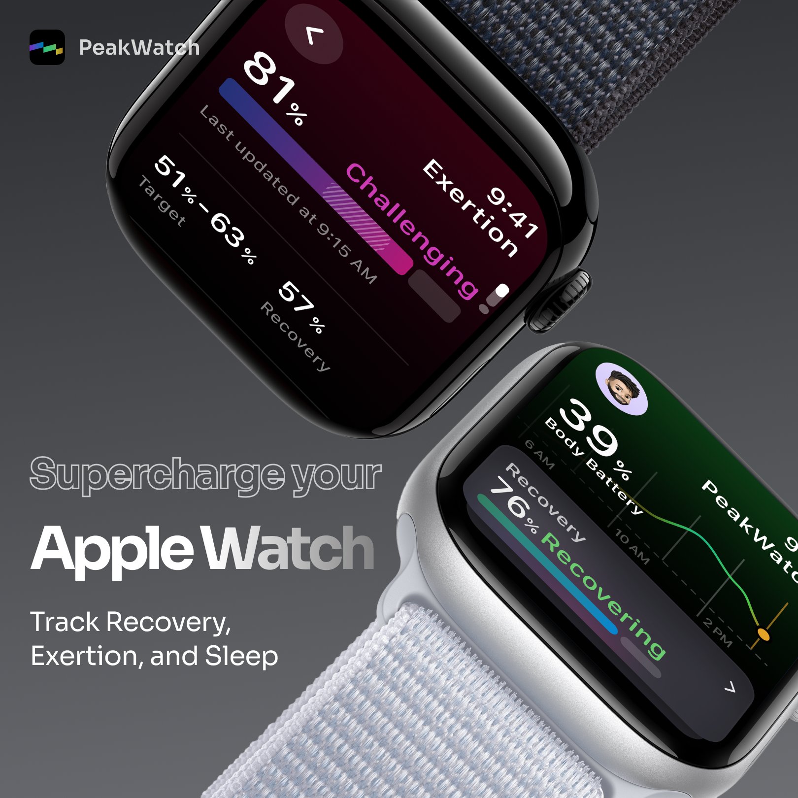 PeakWatchApp on X Supercharge your Apple Watch with PeakWatch to track Recovery Exertion Sleep and Body Battery https t 8h8oq3ee52 X