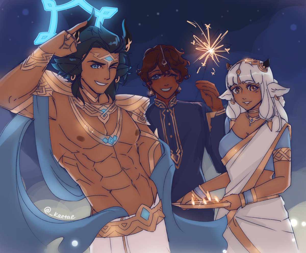happy diwali/deepavali !! askr, ash, and kiran are here to celebrate!! ✨
#feh #FEHeroes