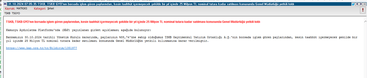biz ona buna  laf atıyoz, patronlara kızıyozda
kurumsallarda  aynı
kagıt  yukselmesın dıye  kap attılar
bu ıkı oldu

gecenkınde  7 den  4 lere ındırmıslerdı
   kucuk yatırımcıya bı tane dusman yokku
var oglum var  #tsgyo