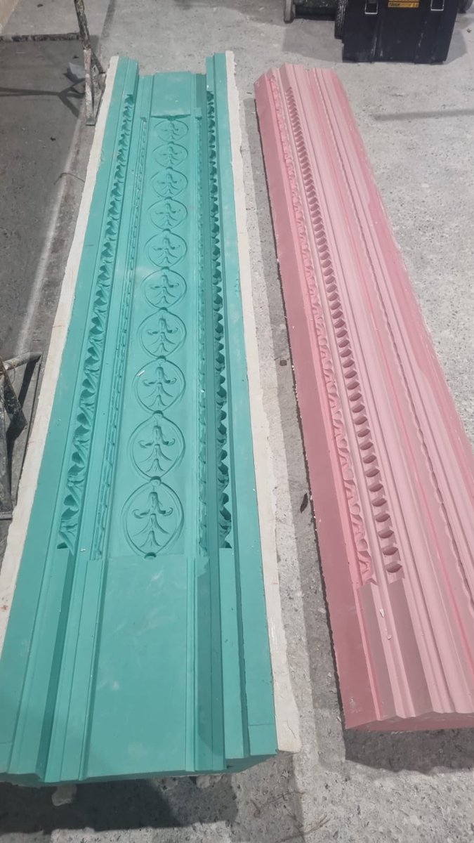 Team flat-out in our workshop producing various ‘match existing’ cornice models &amp; moulds. If you have a project in mind please pop in for a chat or message us. #Heritage #conservation #training #teaching #saintgobain #britishgypsum #industrialplasters #workshop #handcrafted #lime