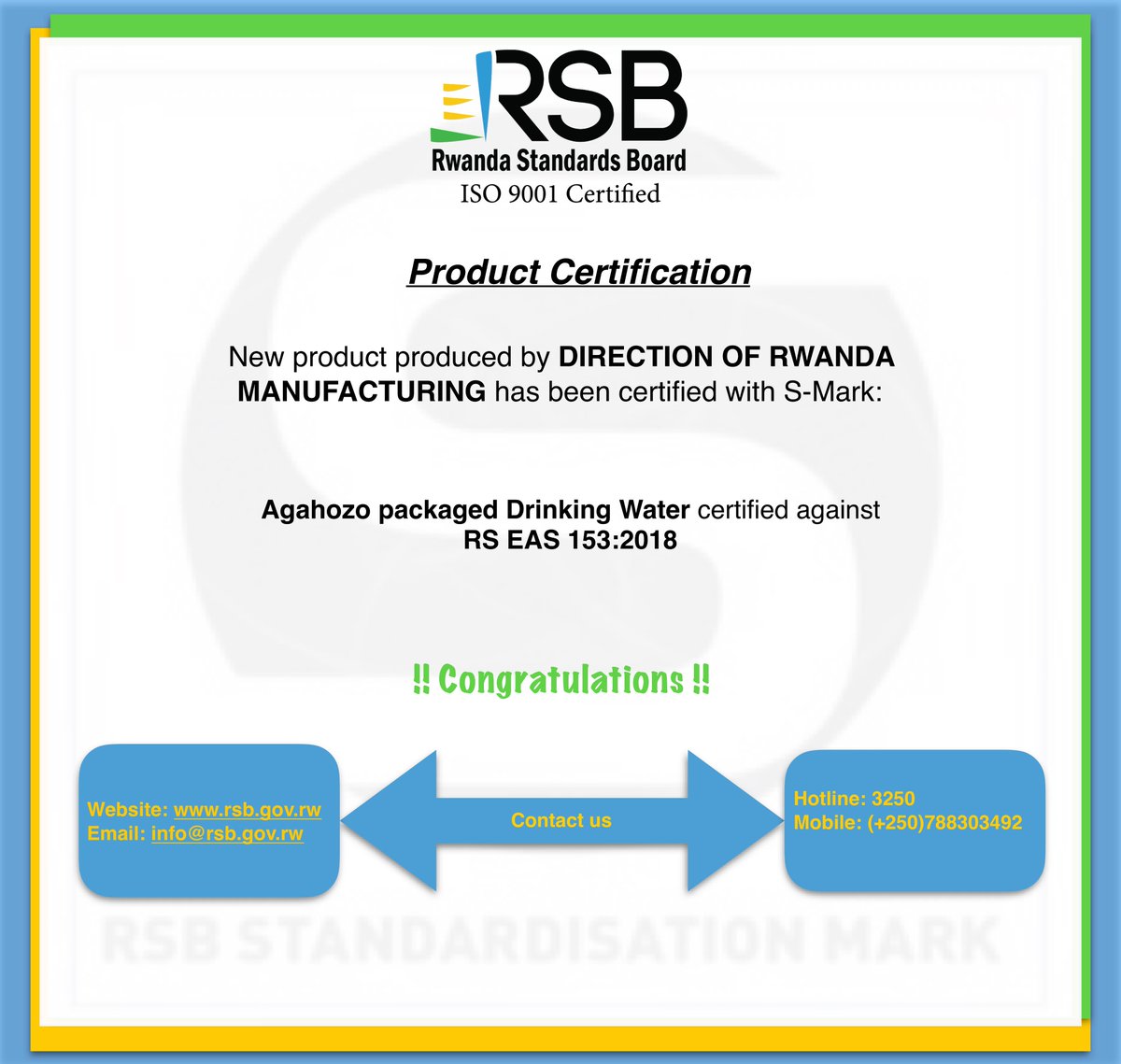 Rwanda Standards Board tweet media