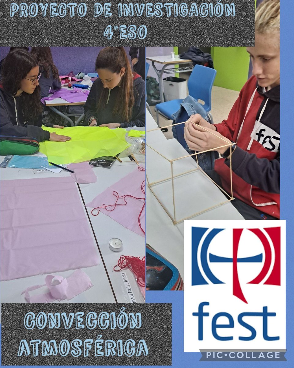 Proyecto de investigación, 
Trabajamos la convección atmosférica,  estamos construyendo un globo aerostático previa investigación. 
#fest
#colegiosanjuangarcía 
#contigotodocambia
