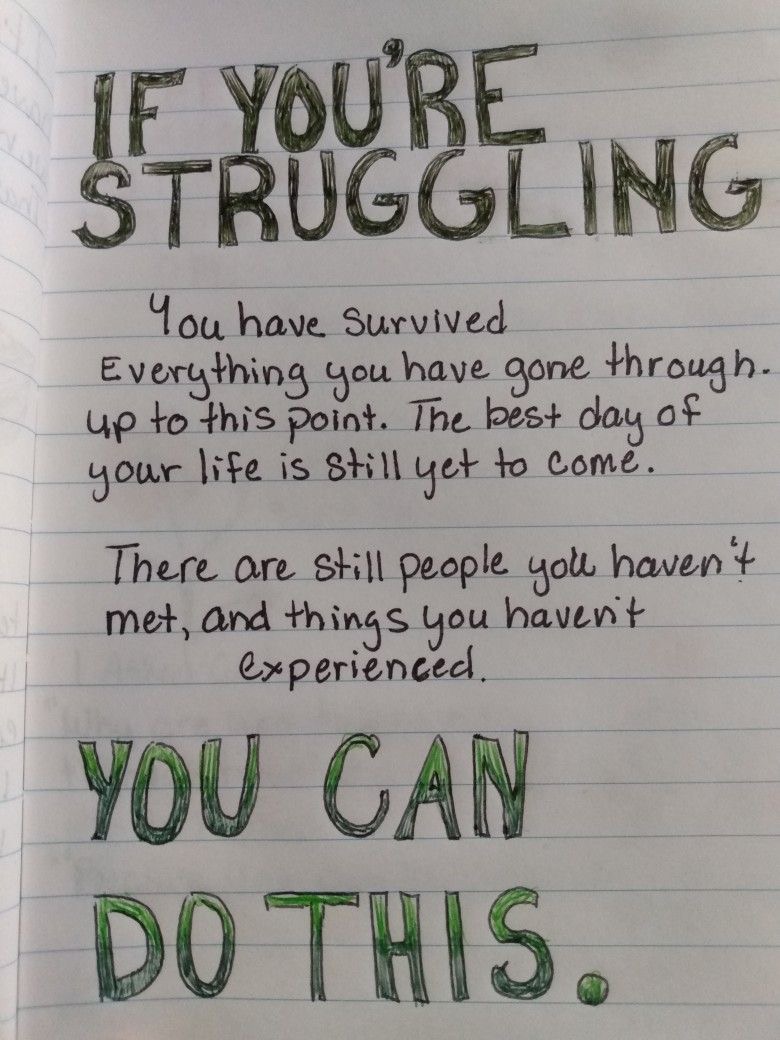 If you’re struggling: