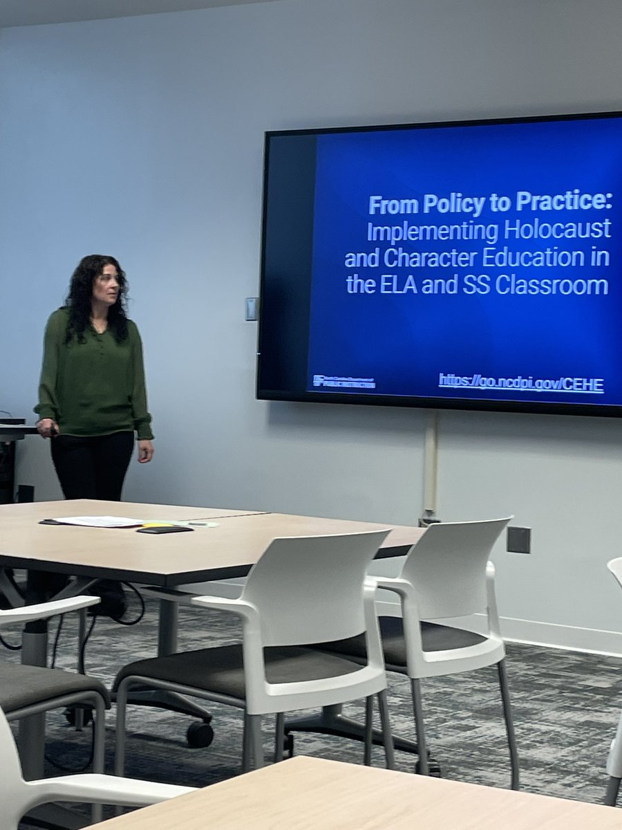 Kel_Schultz's tweet photo. From Policy to Practice: character Ed and Holocaust Ed go hand in hand. Thank you to the dedicated teachers engaged in the work at the Leading with Character summit. #leadingwithcharacter @DPI_SSTeam https://t.co/y8Hbleo0gt