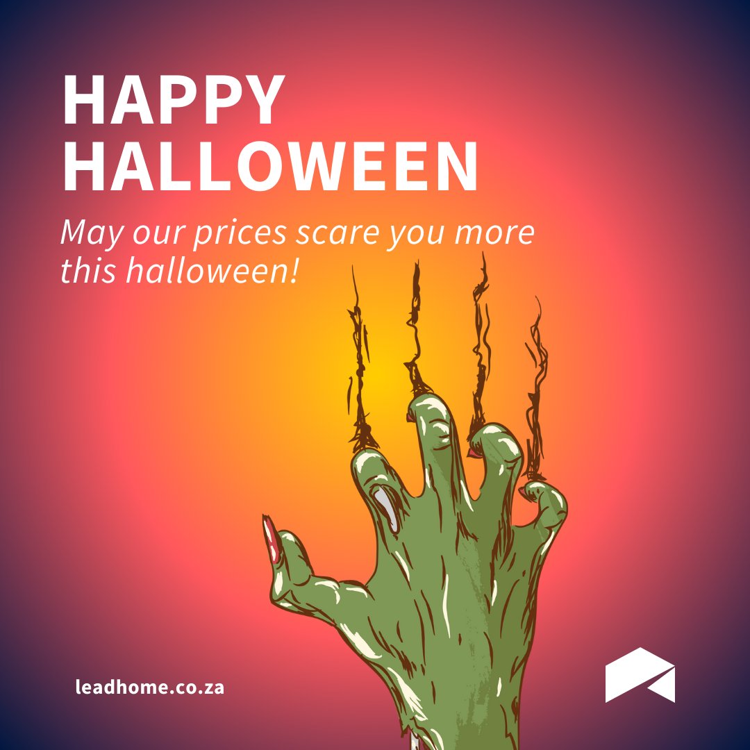 Happy Halloween from Leadhome! 🎃 Skip the scary commission rates and enjoy our low fixed fee, starting at R24,995 + VAT. No tricks, just treats when it comes to selling your home! 🏠👻 #HappyHalloween #Leadhome
