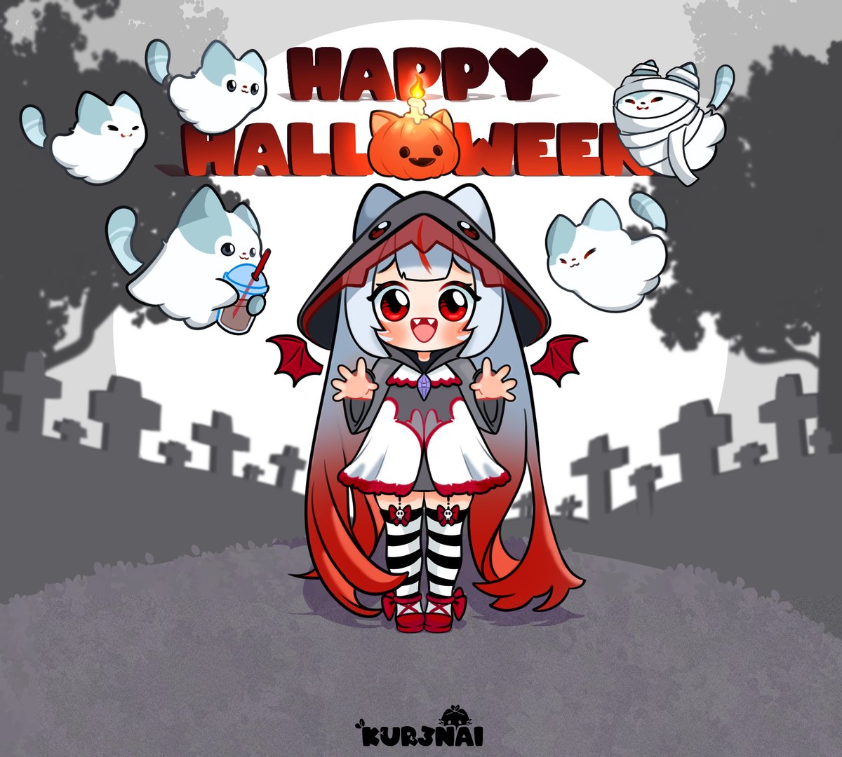 Trick or Treat? 👻🎃
#Halloween  #halloween2024 #vtuberita #kuryart