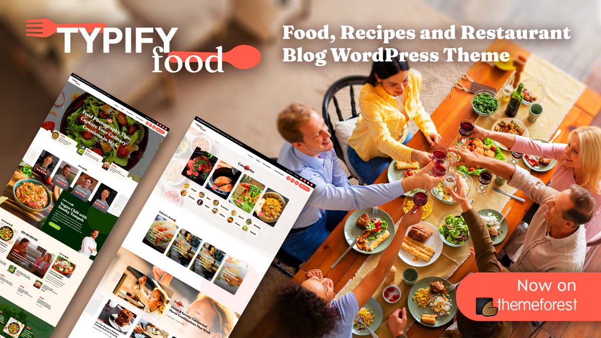 Cook Up Something Special Online with Typify Food – The WordPress Theme for Food Lovers and Culinary Creators! qantumthemes.com/typify-magazin… #FoodBlog #WordPressTheme #TypifyFood #RecipeBlog #CulinaryBlog   #RestaurantBlog  #magazine #blog   #elementor #wordpress #themeforest