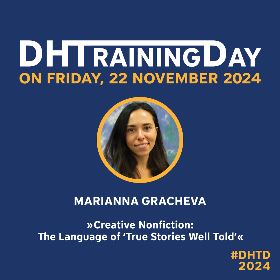 📚 Introducing the Speakers (7/9)

Learn about "Creative non-fiction: The Language of 'True Stories Well Told'" presented by Dr. Marianna Gracheva <a href="/gracheva27939/">Marianna Gracheva</a> from <a href="/DHSS_FAU/">DHSS FAU Erlangen-Nürnberg</a> on our #DHTD2024!

#FAU #digitalhumanities #nonfiction  #storytelling