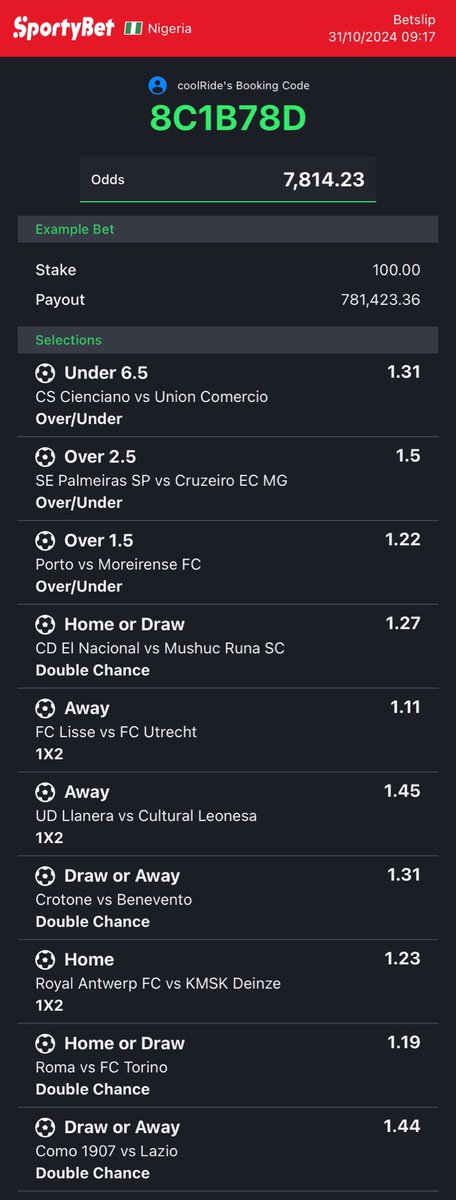 Abihonour_27's tweet photo. SportyBet users💰

     Grand audit ways

Well analyzed odds 6k odds

       #200 To Win 1.8 Million👀

Multiple edit in the telegram channel✅

Don't miss out, join the channel for code👍

https://t.co/2IKkEwPZAn
https://t.co/2IKkEwPZAn

 Join fast👆games are starting soon https://t.co/J4o8vZzzdB