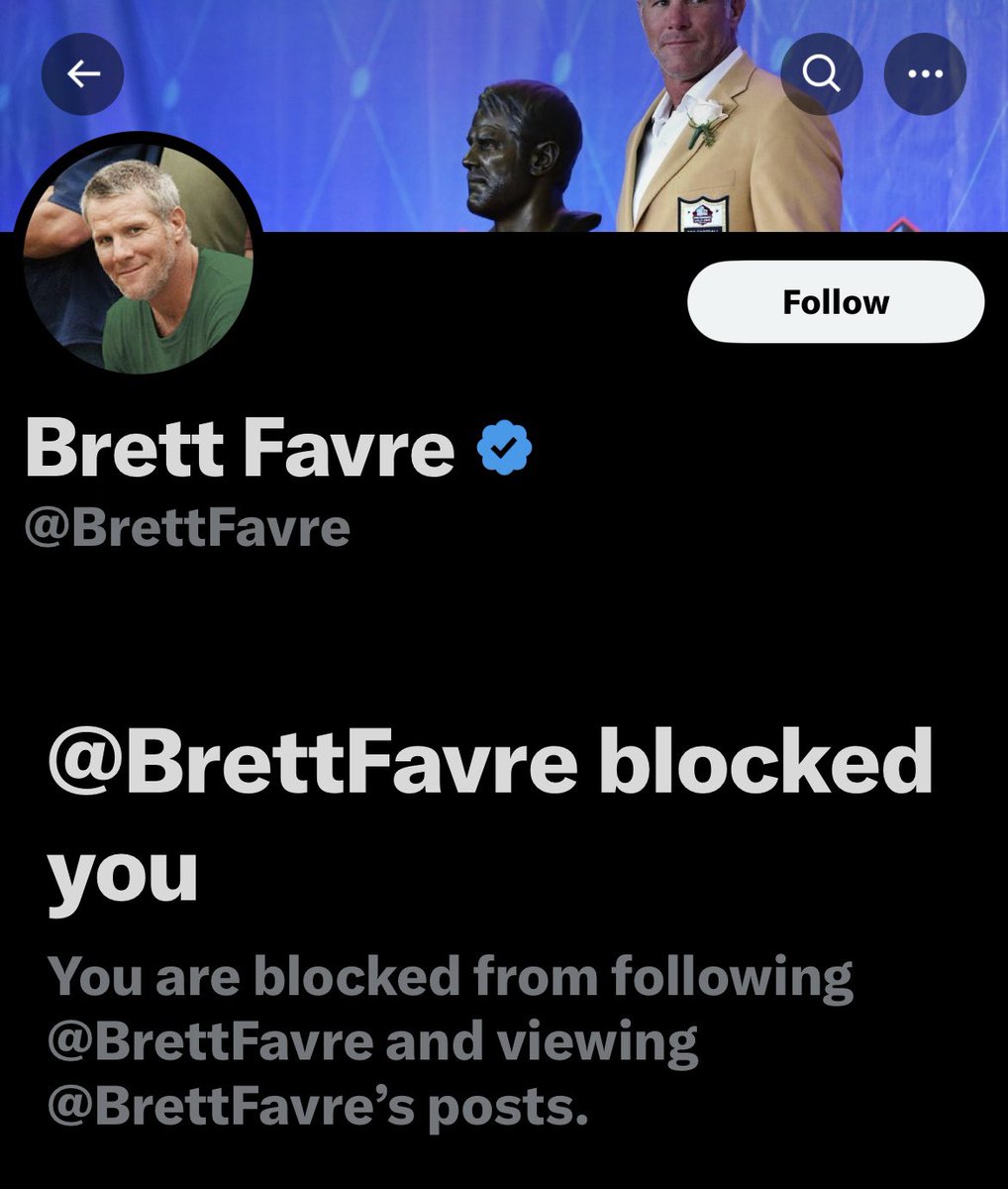 A certain person who sent d*ck pics to young women, stole from taxpayers, and thought Derek Chauvin was a hero didn’t like me reminding people that @brettfavre is garbage.