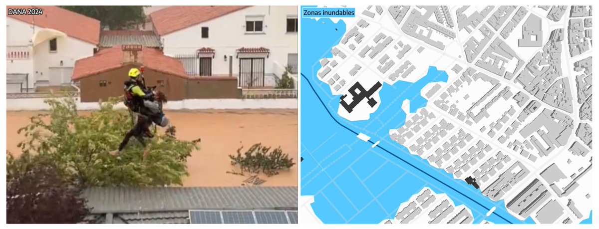 1) 🏡¿Se acuerdan de la casa donde rescataron a una señora con su perro? Pues está a poco más de 100 metros de una zona inundable

En <a href="/elDiarioes/">elDiario.es</a> nos hemos puesto a geolocalizar las imágenes de riadas para ver por qué la DANA se cebó con el Mediterráneo en riesgo de inundación👇