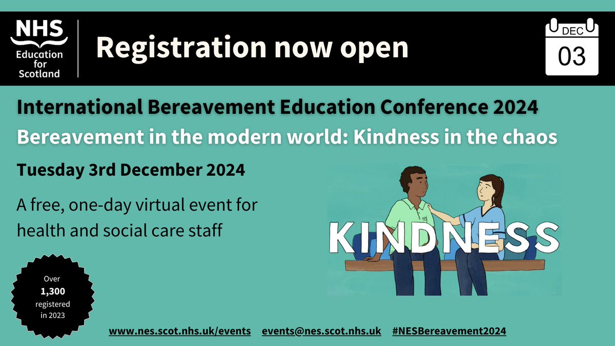 NES Bereavement (@nes_bereavement) on Twitter photo 👋 We're excited to offer networking spaces at the upcoming virtual <a href="/NHS_Education/">NHS Education for Scotland (NES)</a> Bereavement International Annual Conference for 1st time.
During coffee & lunch please use these as an opportunity for connection!
Still time to register shorturl.at/s2hsj
#NESBereavement2024 👋 We're excited to offer networking spaces at the upcoming virtual <a href="/NHS_Education/">NHS Education for Scotland (NES)</a> Bereavement International Annual Conference for 1st time.
During coffee & lunch please use these as an opportunity for connection!
Still time to register shorturl.at/s2hsj
#NESBereavement2024