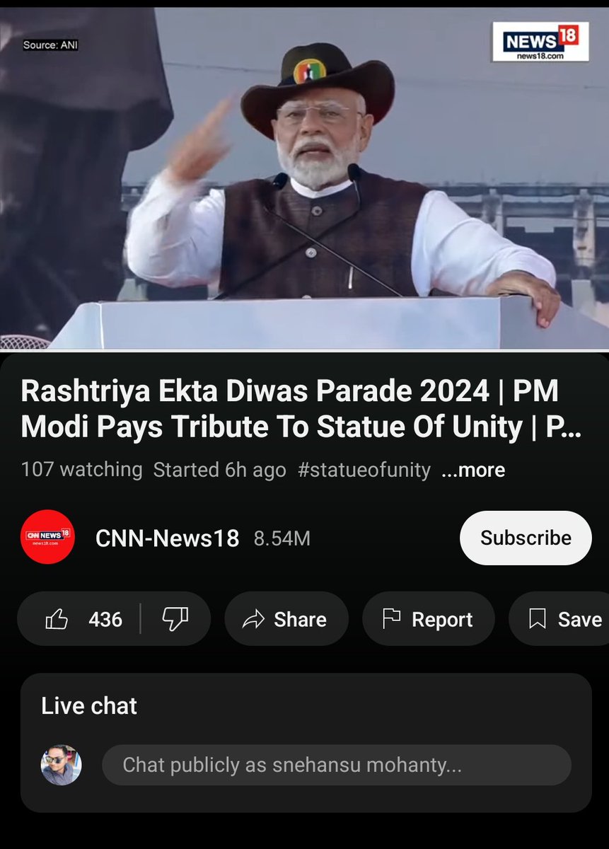 Snehansu10's tweet image. Watching our PM's live speech, even if nobody else is 😂😂 107 watching 😂 Tune in for empty promises 😂
#fakepromise
#fakepm