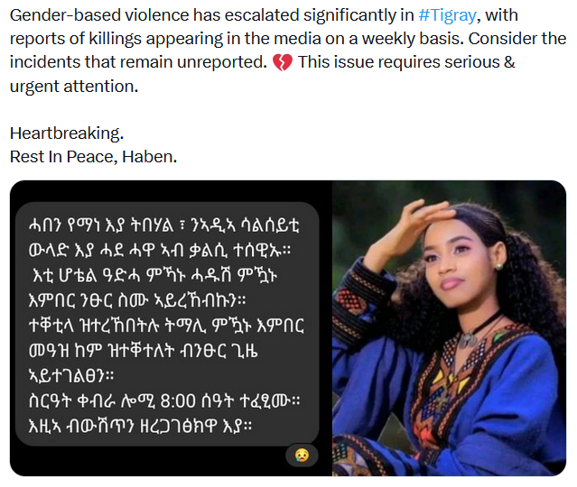 The TPLF dissolved the police (because they refused to join the war), the TIRA refused to reinstate them, and the security forces are not competent on law/policing. 

The girls and women of #Tigray are paying the price for the arrogance, failure and incompetence of the leaders.