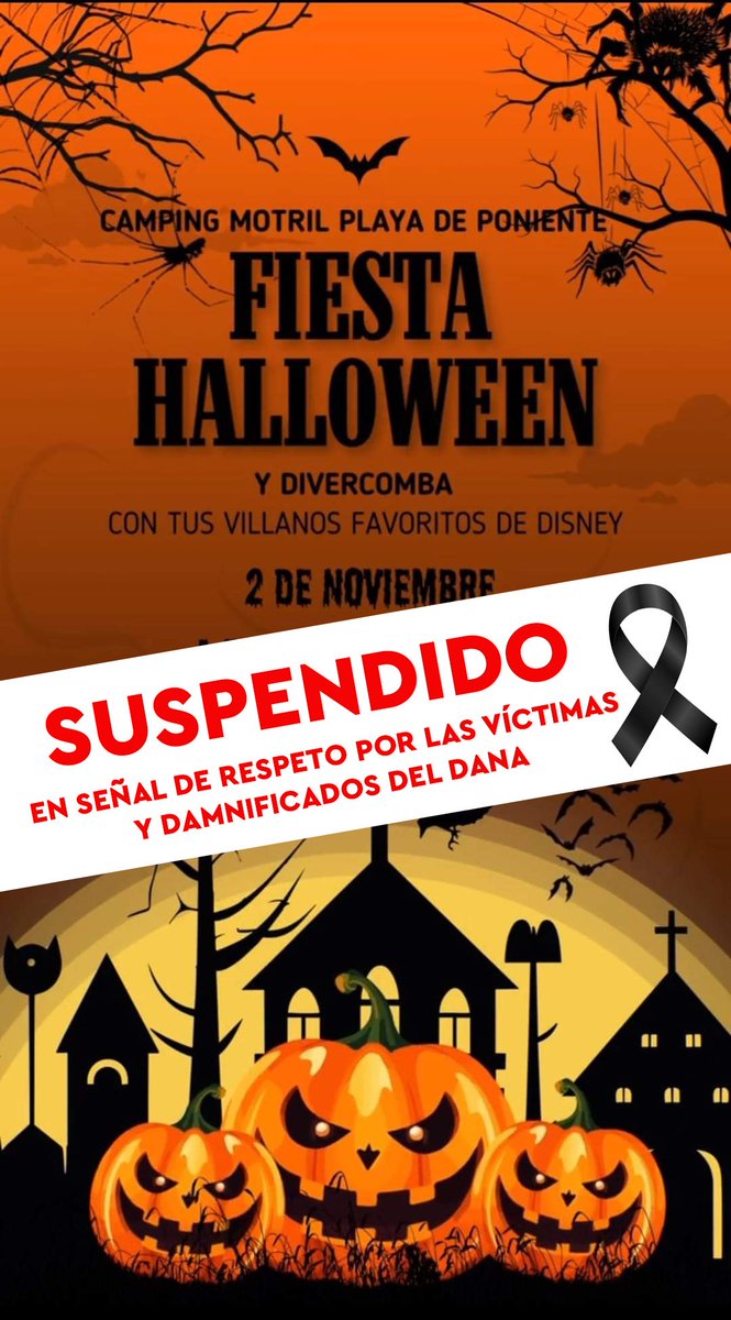 Queremos manifestar nuestras condolencias por las víctimas del desastre de la DANA así como nuestro apoyo a sus familiares y resto de personas damnificadas.
En señal de duelo y respeto, la dirección decide suspender todas las actividades previstas para estos días.