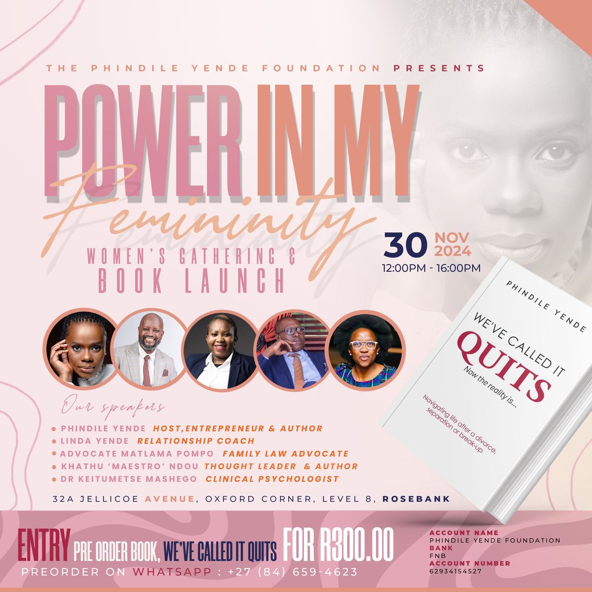 Power In My Femininity Women’s Gathering and Book Launch.

#books |#MissUniverse2024 |#MommyClubSS | #Malema |#Ndlozi |Divorce |#Chidima | #Ramaphosa