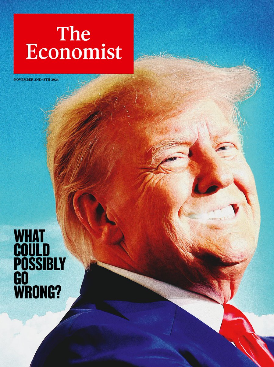 Presidents do not have to be saints, and we hope that a second term for Donald Trump would avoid disaster. But he poses an unacceptable risk to America and the world. If The Economist had a vote, we would cast it for Kamala Harris econ.st/3NKsH2r