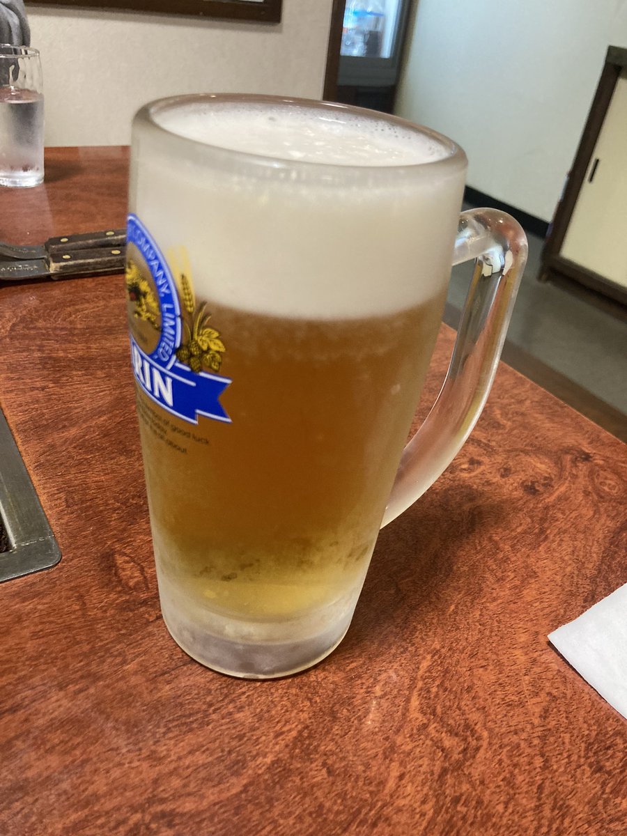 奥 州 市 江 刺　しんてん
で生ビール２杯目