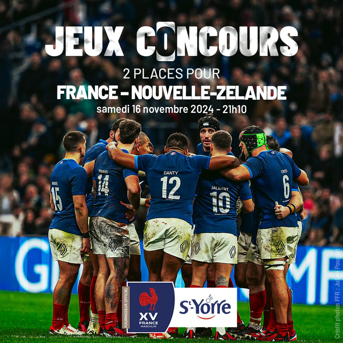 styorreFR's tweet image. 🔥𝗕𝗢𝗢𝗢𝗢𝗠𝗠🔥

𝟐 𝐩𝐥𝐚𝐜𝐞𝐬 à 𝐠𝐚𝐠𝐧𝐞𝐫 𝐩𝐨𝐮𝐫 𝐅𝐑𝐀𝐍𝐂𝐄 – 𝐍𝐎𝐔𝐕𝐄𝐋𝐋𝐄-𝐙𝐄𝐋𝐀𝐍𝐃𝐄

🏟️Match le 16 nov à 21h00-Stade de France  

Pour jouer suivez @styorreFR + 𝐑𝐓   

St-Yorre, l'Eaufficiel du XV de France  
#SoifdeVictoire #FRANZ #AutumnNationsSeries