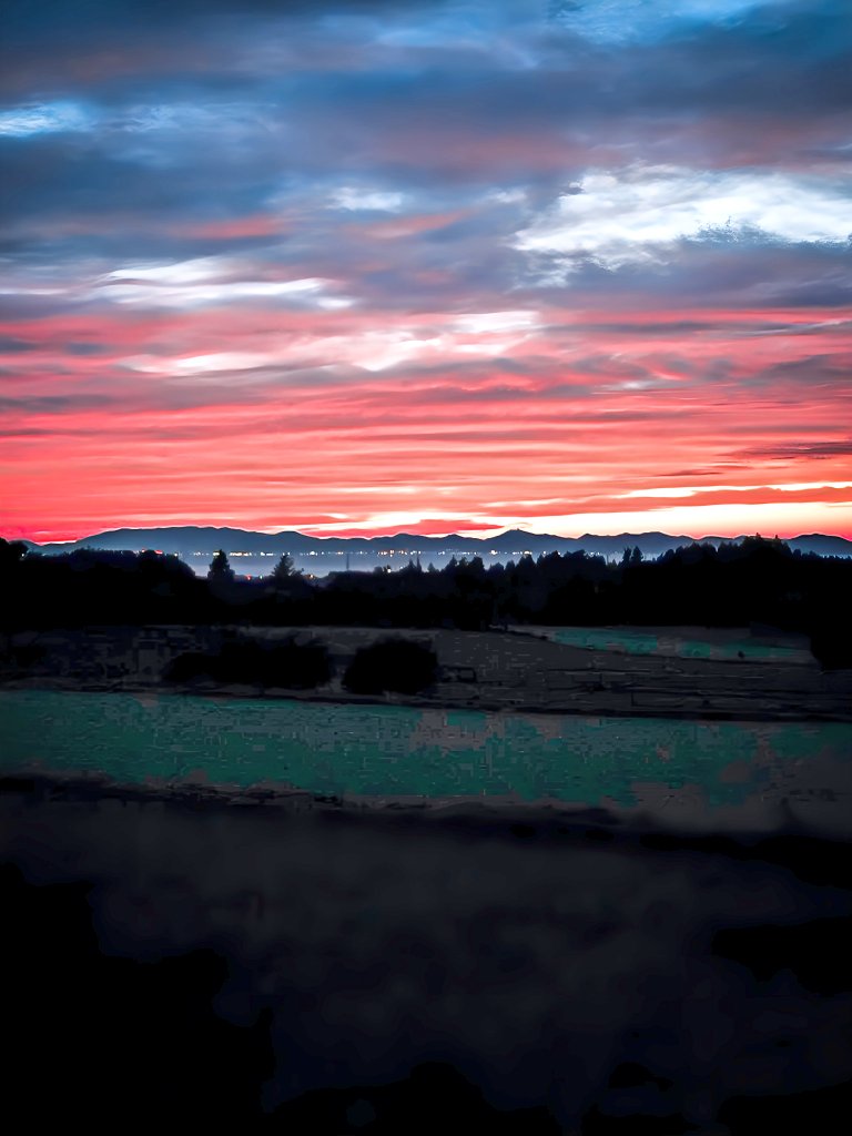 山の上からの夕暮れはキレイでした🙄