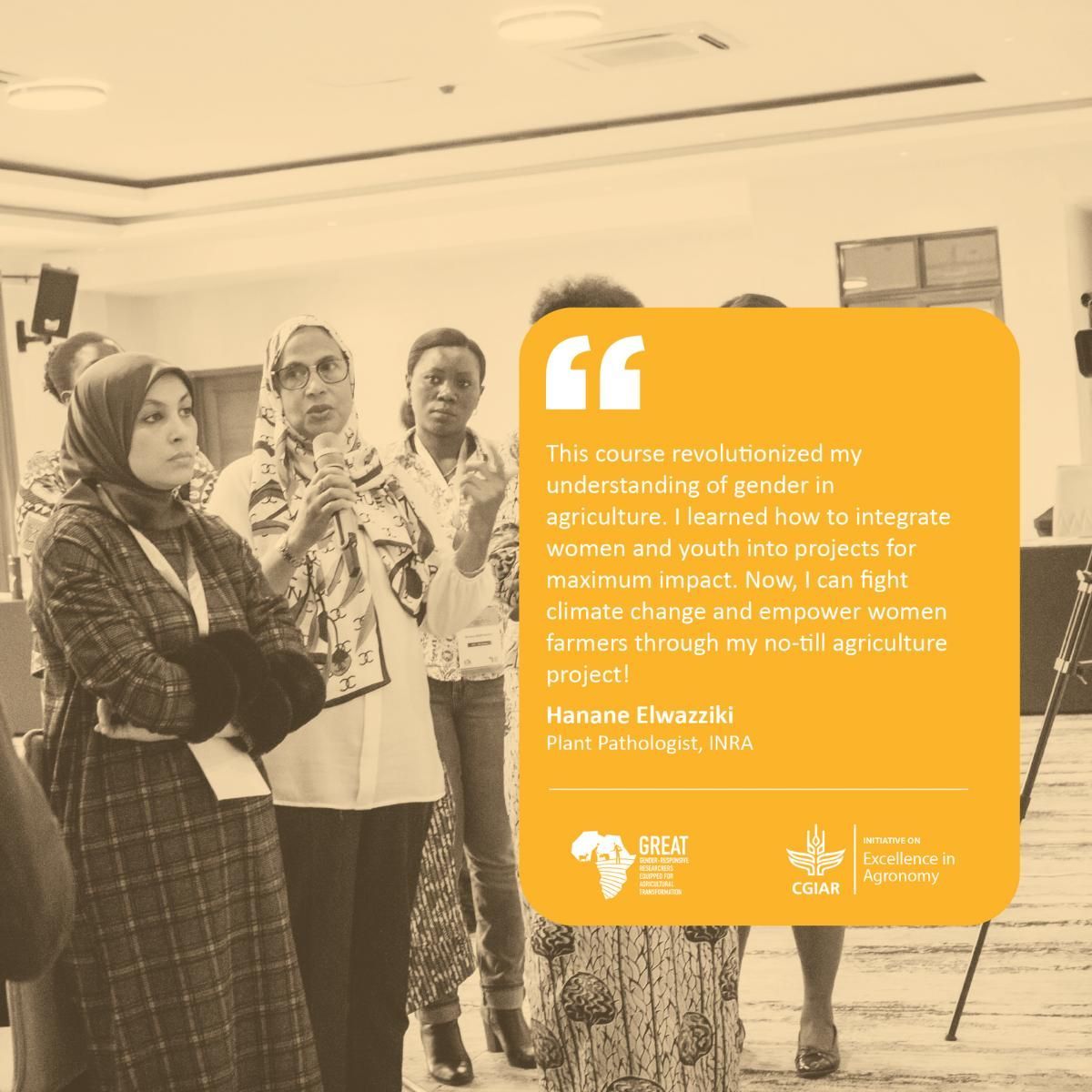 CgiarFarming's tweet photo. ๐ฃ Hanane Elwazziki from INRA recently completed the Delivering Gender
and Youth-Responsive Agronomic Solutions course on the Open Learning
Portal, and sheโs eager to share her insights!
๐ Join and learn from these courses here:
https://t.co/NfmcISCiaT
#OpenLearningPortal https://t.co/D354IvuP3A