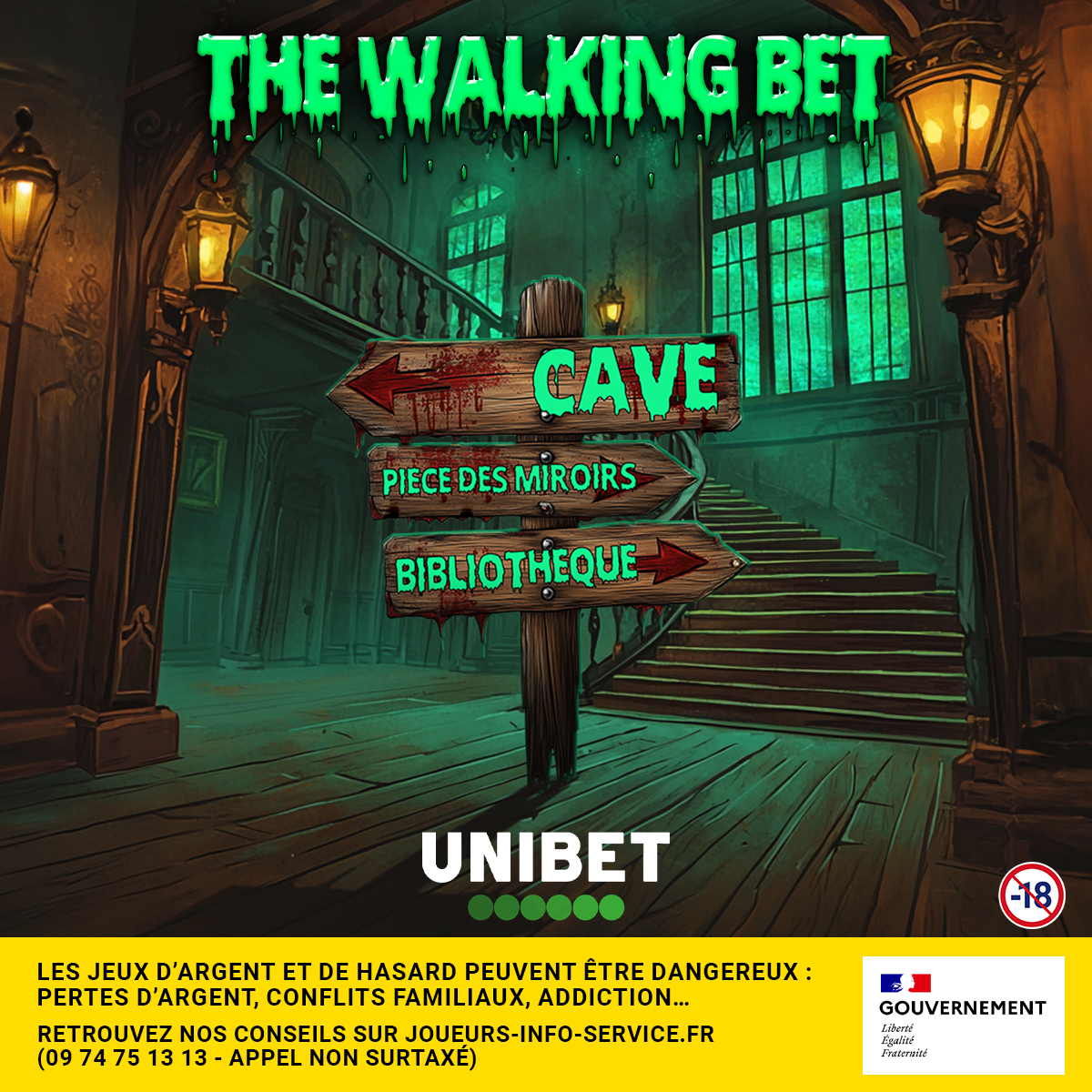 On est rentrés dans le manoir, plus de marche arrière ❌

On commence par quelle pièce ? 😨

🫵 RT +  #TheWalkingBet + la pièce de ton choix 
💸 5 x 20€ de Freebets parmi les réponses