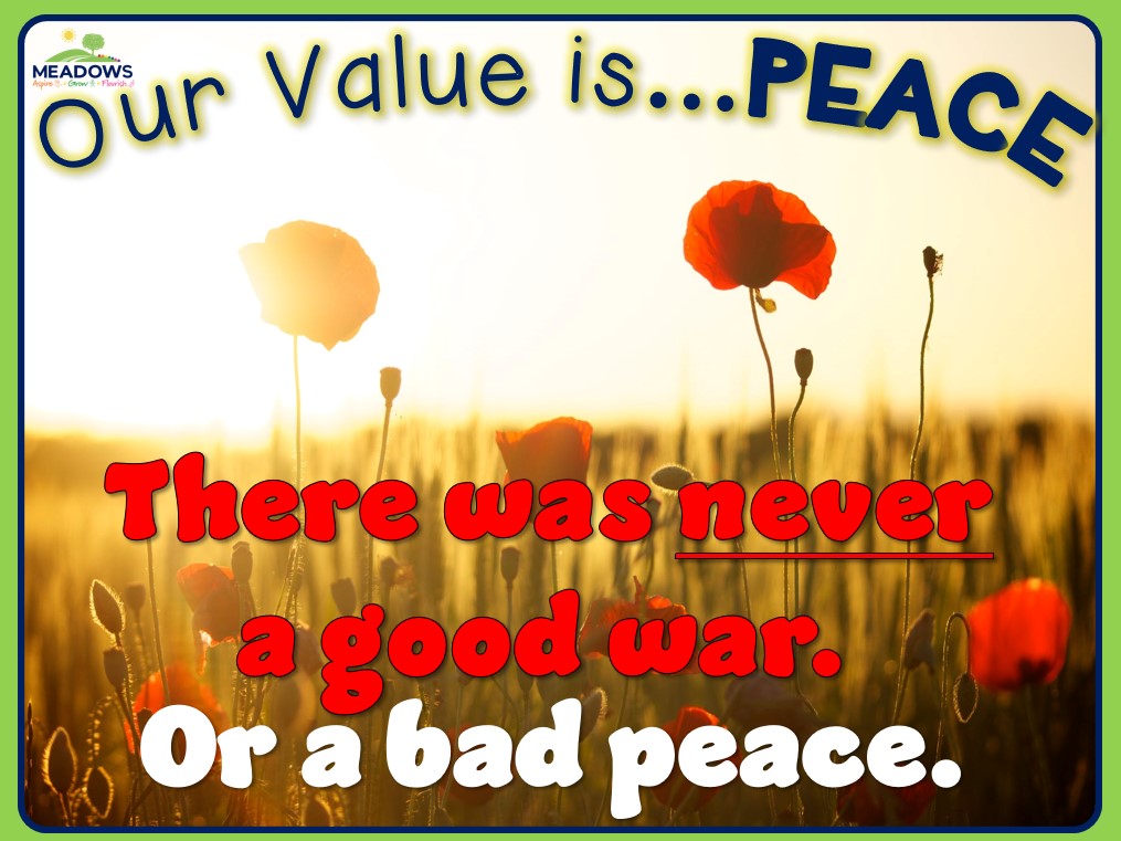 meadows_primary's tweet photo. Welcome back to school!
This term, we are learning about the value of peace.
#OutstandingValues💙 https://t.co/5jrSewWscj